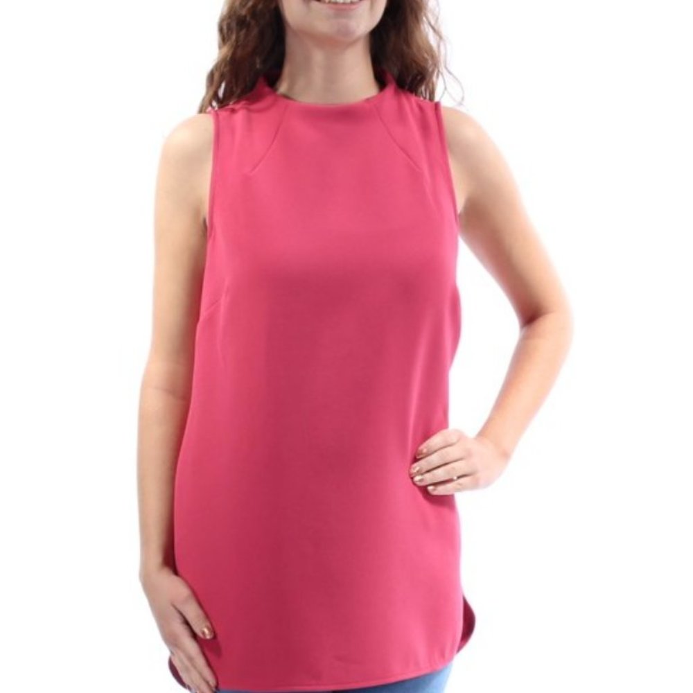 ALFANI Sz 12 Red Sleeveless Shift Blouse